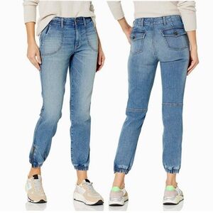 Goodthreads Denim Cargo Mid Rise Joggers in Storm Blue Wash. Size 28